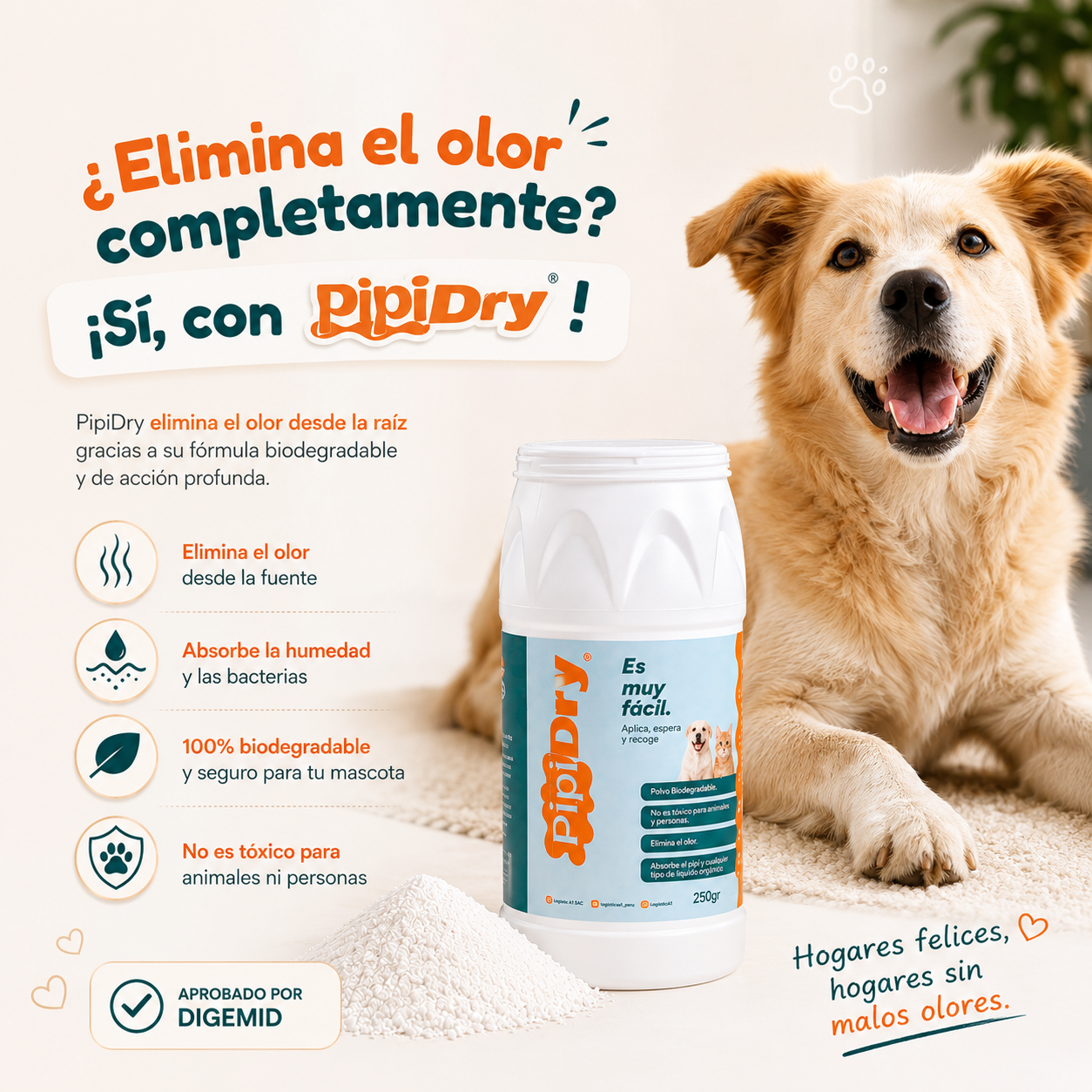 PipiDry® – Bote de 250g